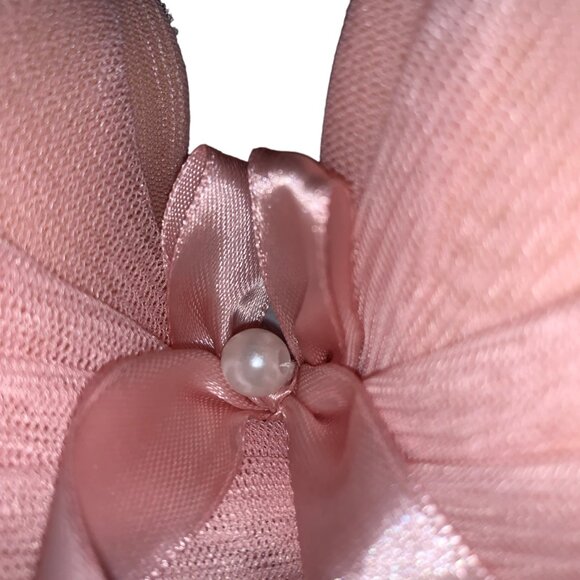 NEW Convertible Bra Panty Set Tie Back Halter Adjust Removable Strap Pink 36B - Picture 4 of 14